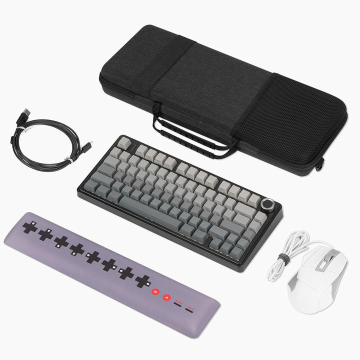 GEEKRIA 75% Tastatur- und Maus-Kombihülle mit 84 Tasten, kompatibel mit Aula F75 Pro / F75, Keychron