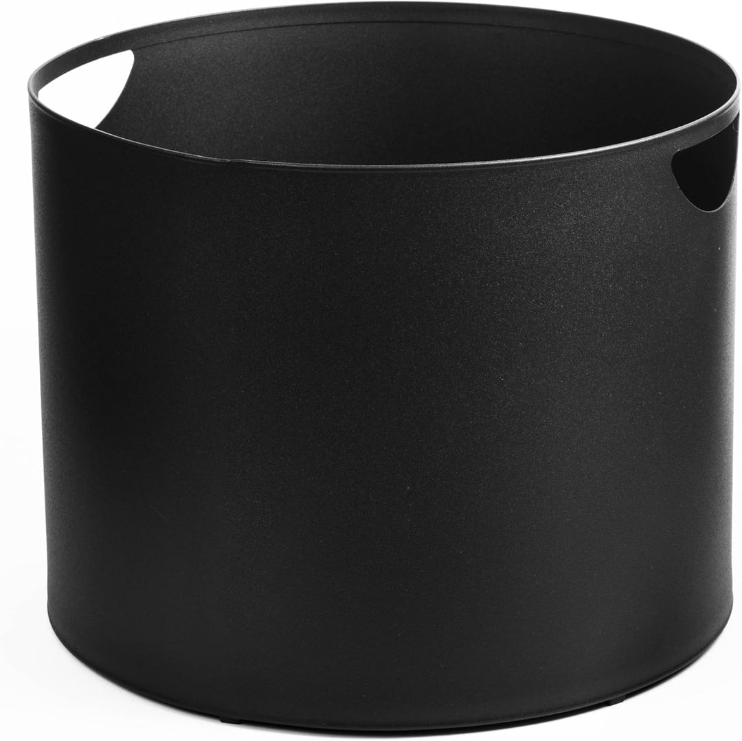 Kapaga – Kaminholzkorb – Metall Schwarz pulverbeschichtet – Holzträger mit Muster – Robuster Holzkor