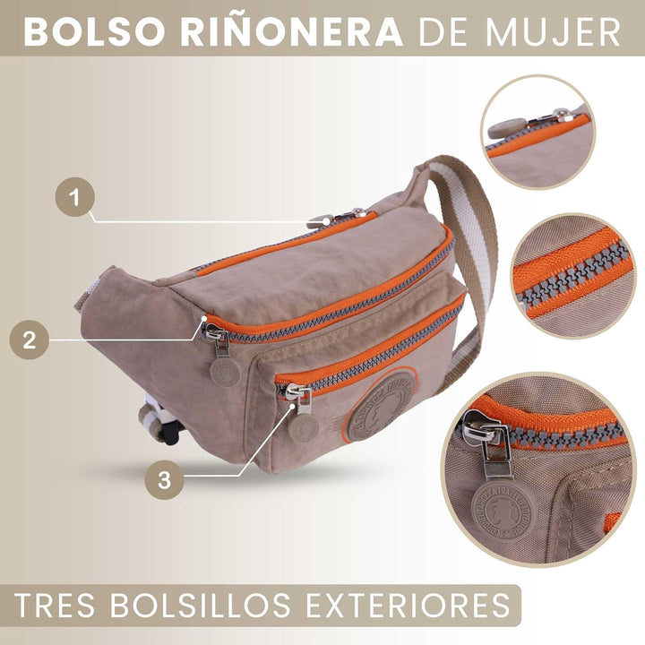CORONEL TAPIOCCA Bauchtasche Mode Damen Wasserdicht Gürteltasche Outdoor Hüfttasche Damen Bauchtasch