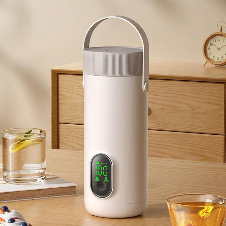Tonysa Tragbarer Elektrischer Wasserkocher 350 Ml, Edelstahl, 27000 -mAh -Akku, USB Antrieb, für Aut