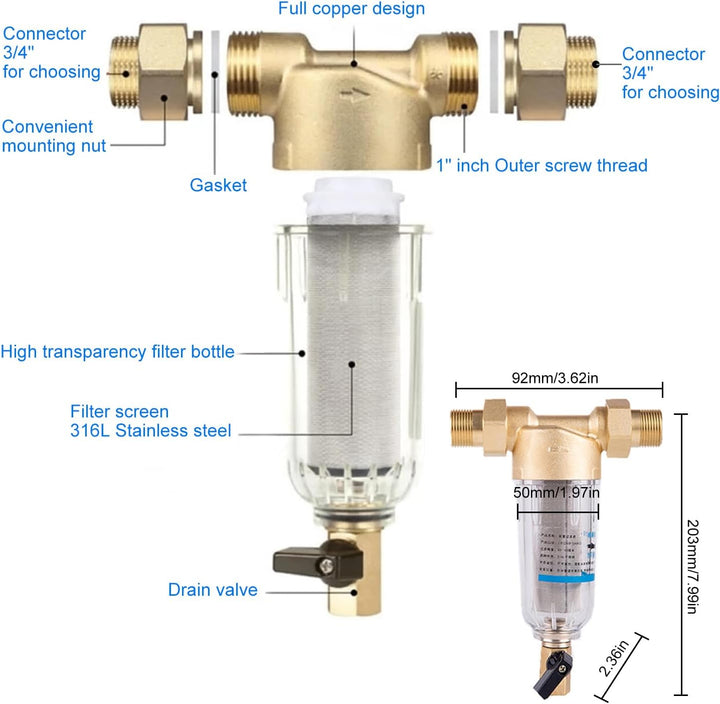 Wiederverwendbare Ausspülbarer Feinfilter, Wasserhahn Wasserfilter Wasser, Water Filter, Vorfilter-S