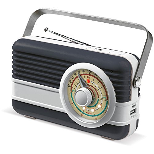 6000 mAh Power Bank mit Radio und Smartphone Lautsprecher im Retrolook Transistorradio von noTrash20