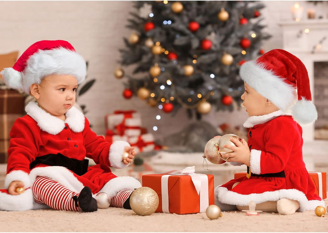 Weihnachtsmütze Nikolausmütze Damen Herren plüsche weihnachtsmann mütze Erwachsene Kinder Baby Rote