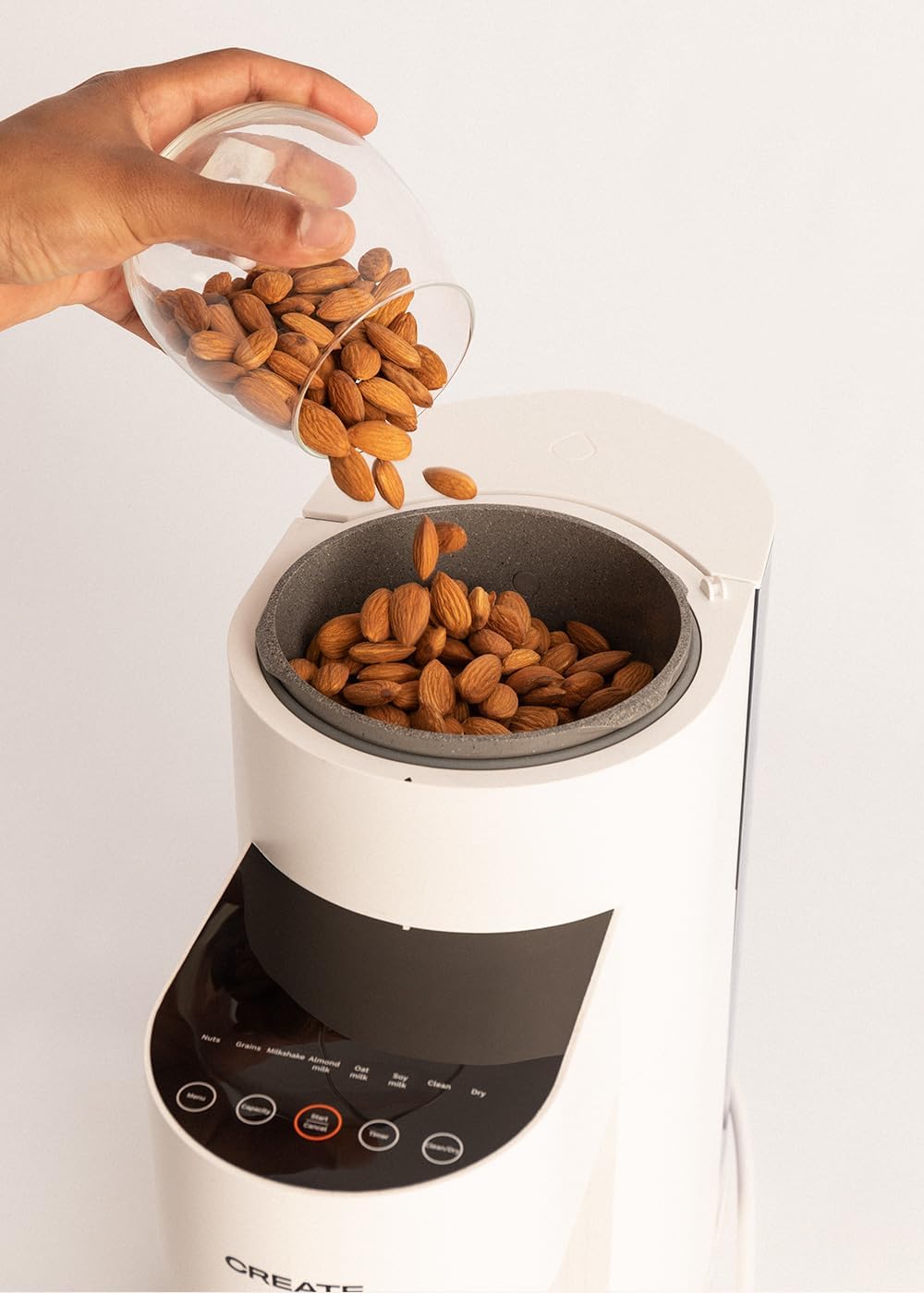 CREATE / VEGAN MILK MAKER / 1,5L Pflanzenmilchmaschine / WEISS/ Mandeln, Milkshake / 6 Automatikprog