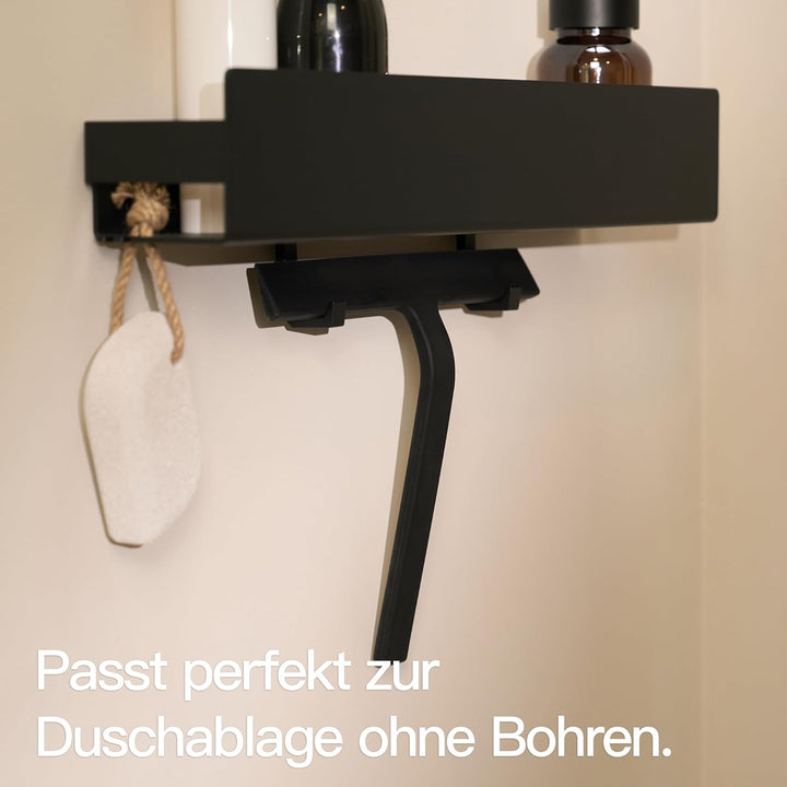 Designfabrik Hamburg Duschabzieher | Silikon Abzieher Dusche | Fensterabzieher Halterung ohne Bohren