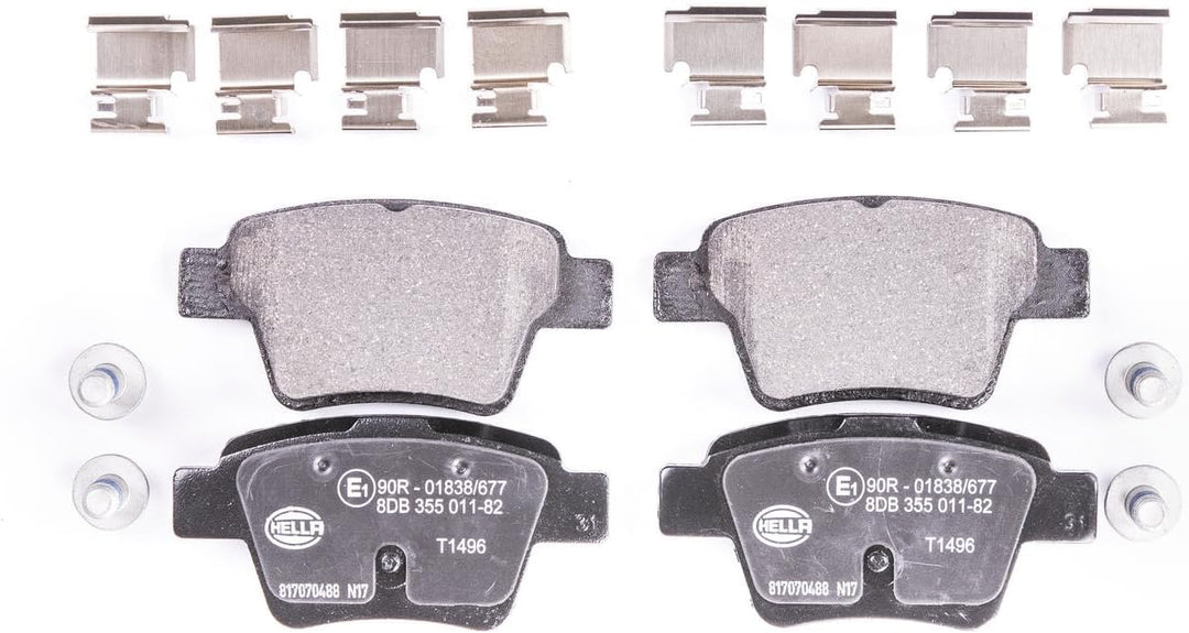 HELLA PAGID 8DB 355 011-821 Bremsbelagsatz - T1496 - Dicke/Stärke: 17.6mm - Bremssystem: Bosch - nic