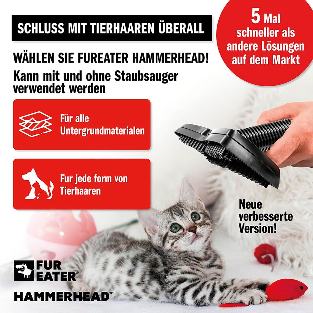 Tierhaar Staubsaugeraufsatz - Verbesserte Version | Staubsaugerbürste zur Entfernung von Tierhaaren,