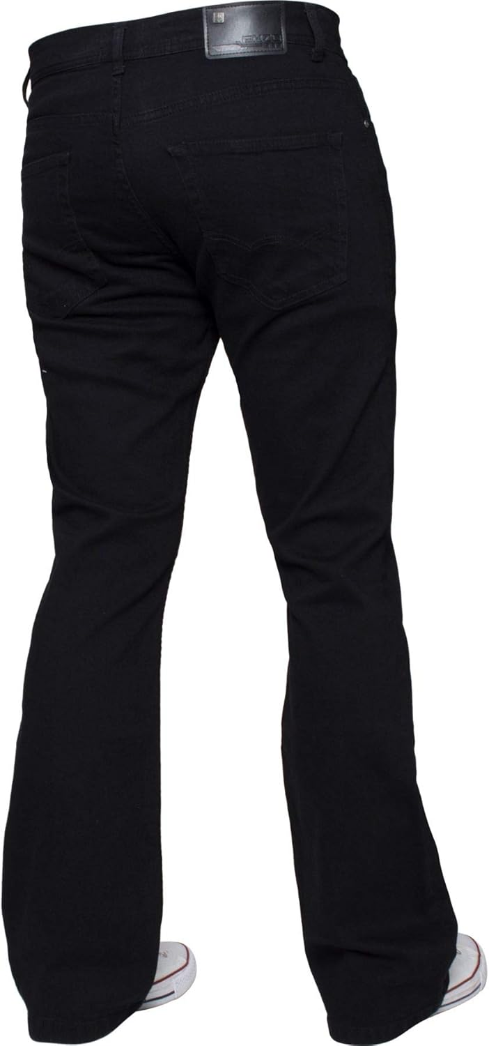 Enzo Herren Bootcut Jeans 30W / 32L Schwarz, 30W / 32L Schwarz