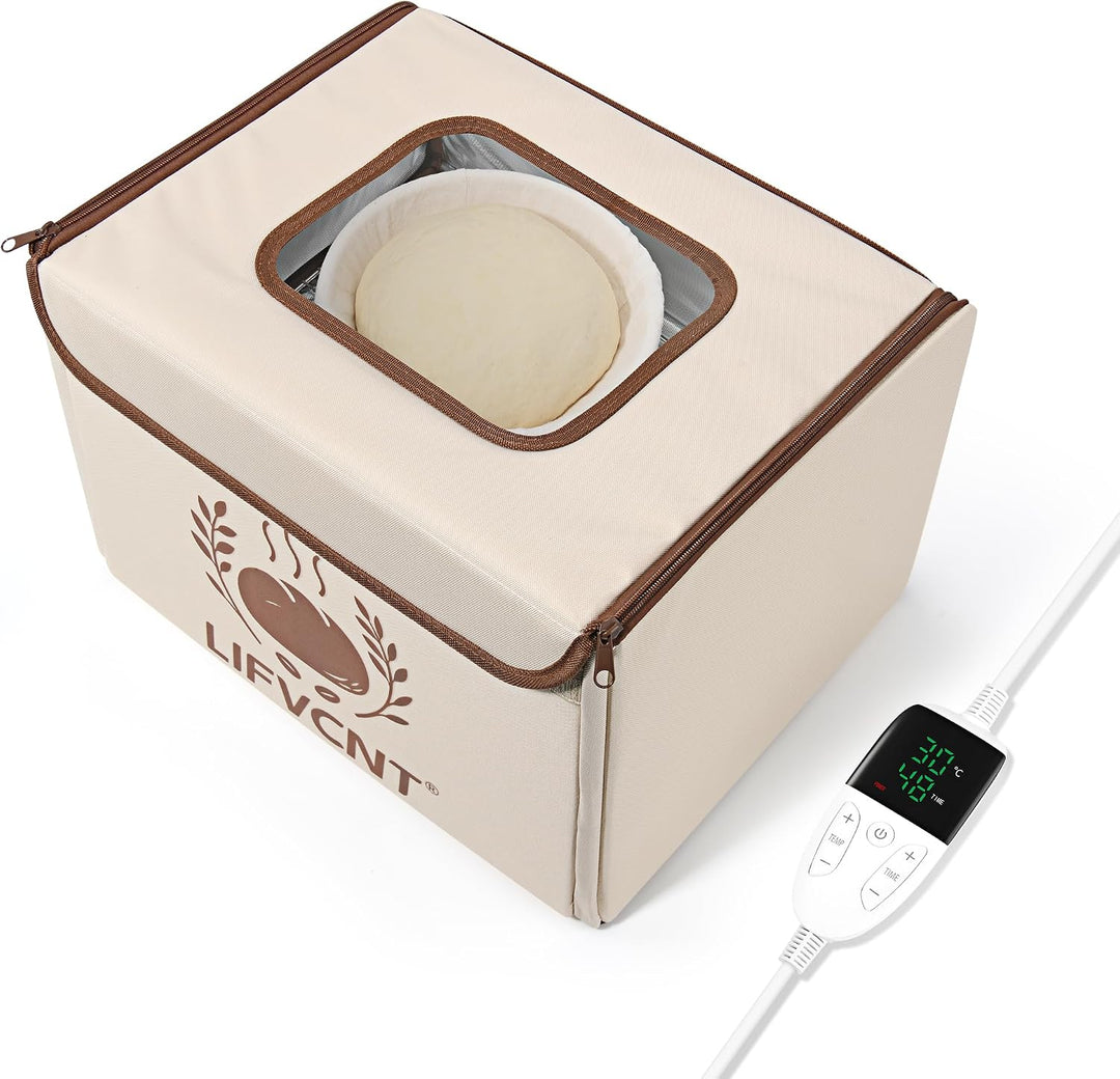 faltbare Brot-Gärbox mit Temp von 20–55°C und Timer von 0–99 h，mit Rost + Schale–für Sauerteig herst