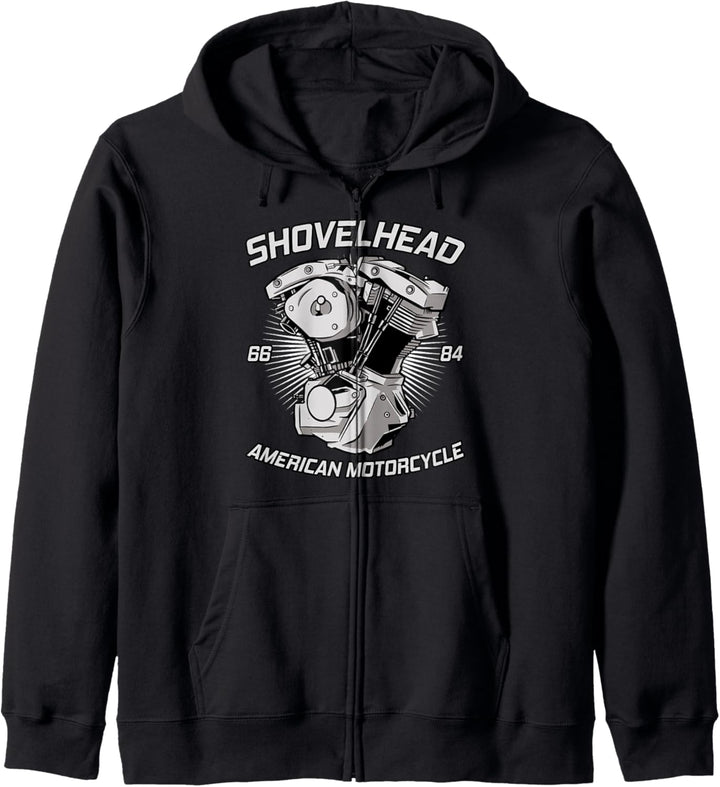 Oldschool HD VTwin Shovelhead I Motorrad Retro Biker Kapuzenjacke