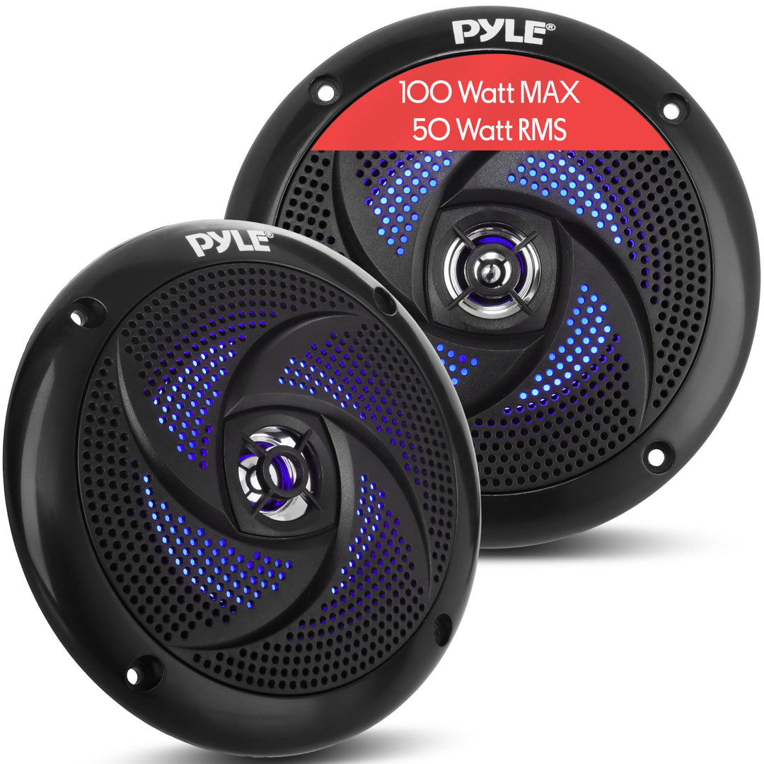 Pyle Marine Speakers - 4 Inch 2 Way Waterproof and Weather Resistant Outdoor Audio Stereo Sound Syst