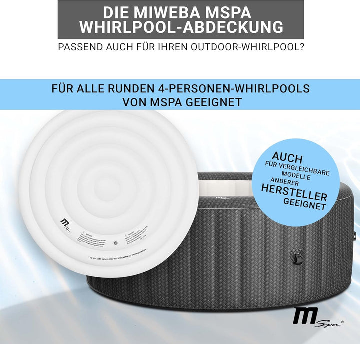 Miweba Mspa aufblasbare Abdeckung B9300108 / B0301969 für Whirlpools - Rund - Delight - Premium - El
