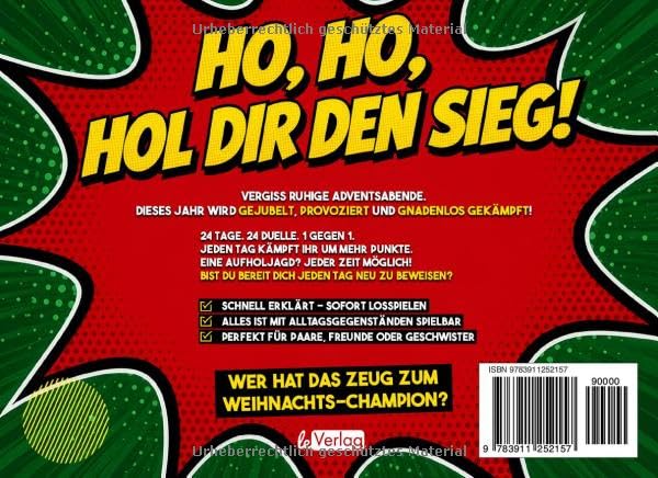 Das gnadenlose Advents-Duell: 24 Tage - 24 Duelle - Lustiger 1 gegen 1 Adventskalender für Eltern, G