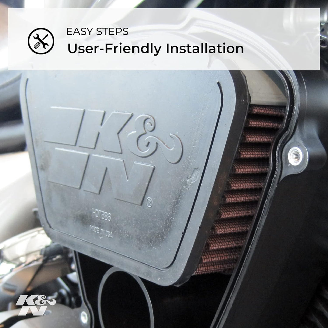 K&N KA-1709 Motorrad Tauschluftfilter, Rot