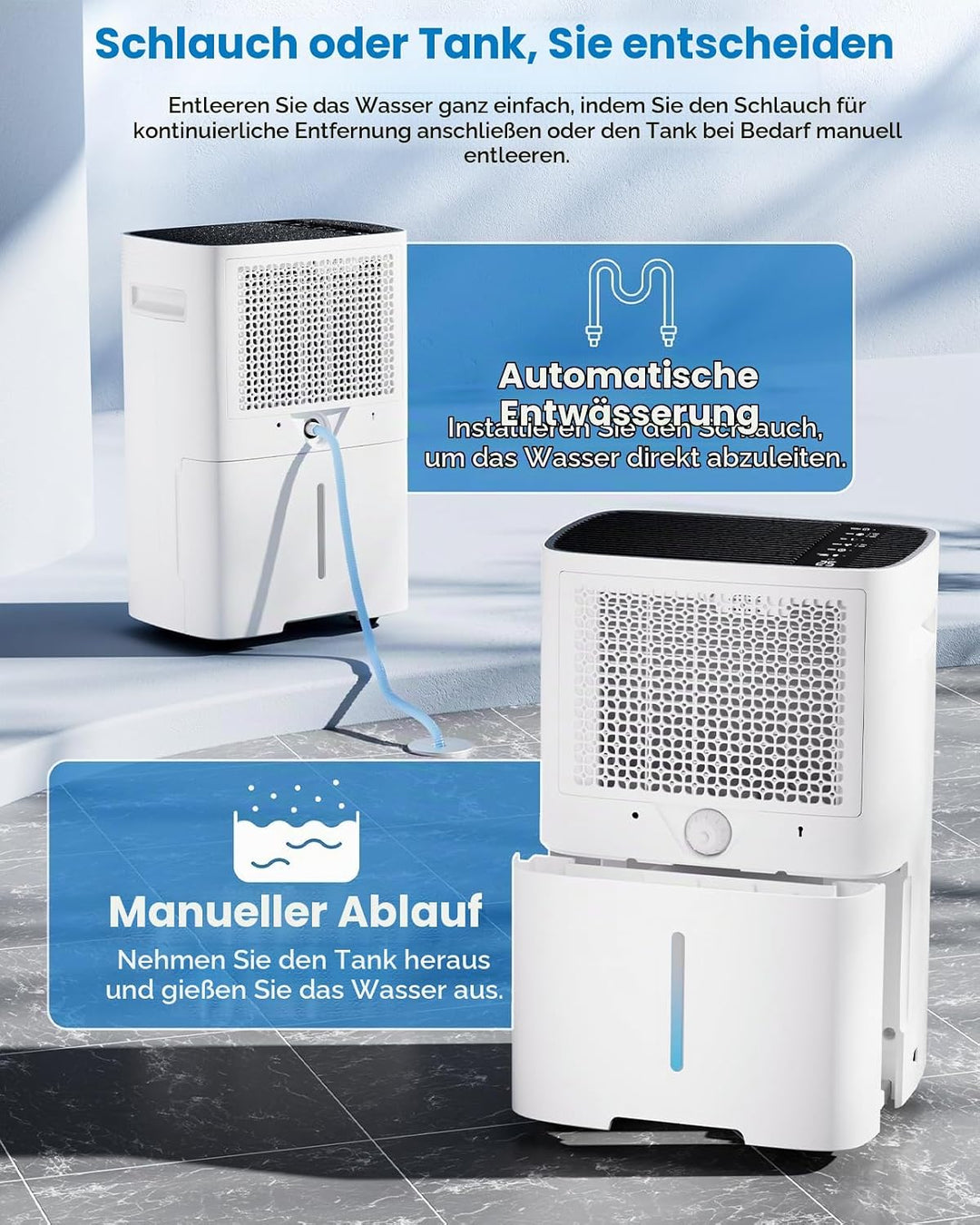 Luftentfeuchter Elektrisch 20L/Tag 20L-D, 20L-D