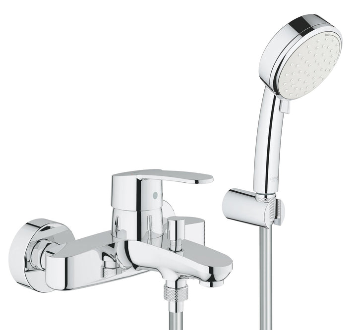 GROHE Eurostyle Cosmopolitan - Einhand-Wannenbatterie (mit Brausegarnitur, Wandmontage, automatische