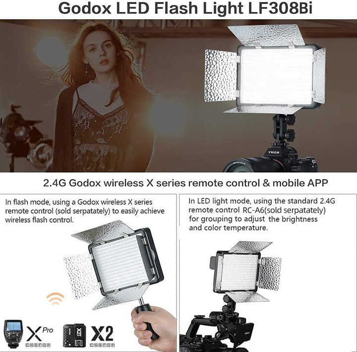GODOX LED Blitz LF308 Bicolor Version Leuchte 308 Perlen 3300K ~ 5600K 18W LF308Bi, LF308Bi
