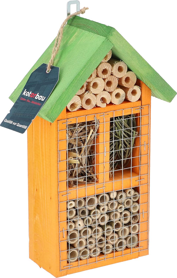 KOTARBAU® Holz Insektenhotel mit Hängefunktion Hervorragend für den Garten Umweltfreundlich Für Bien