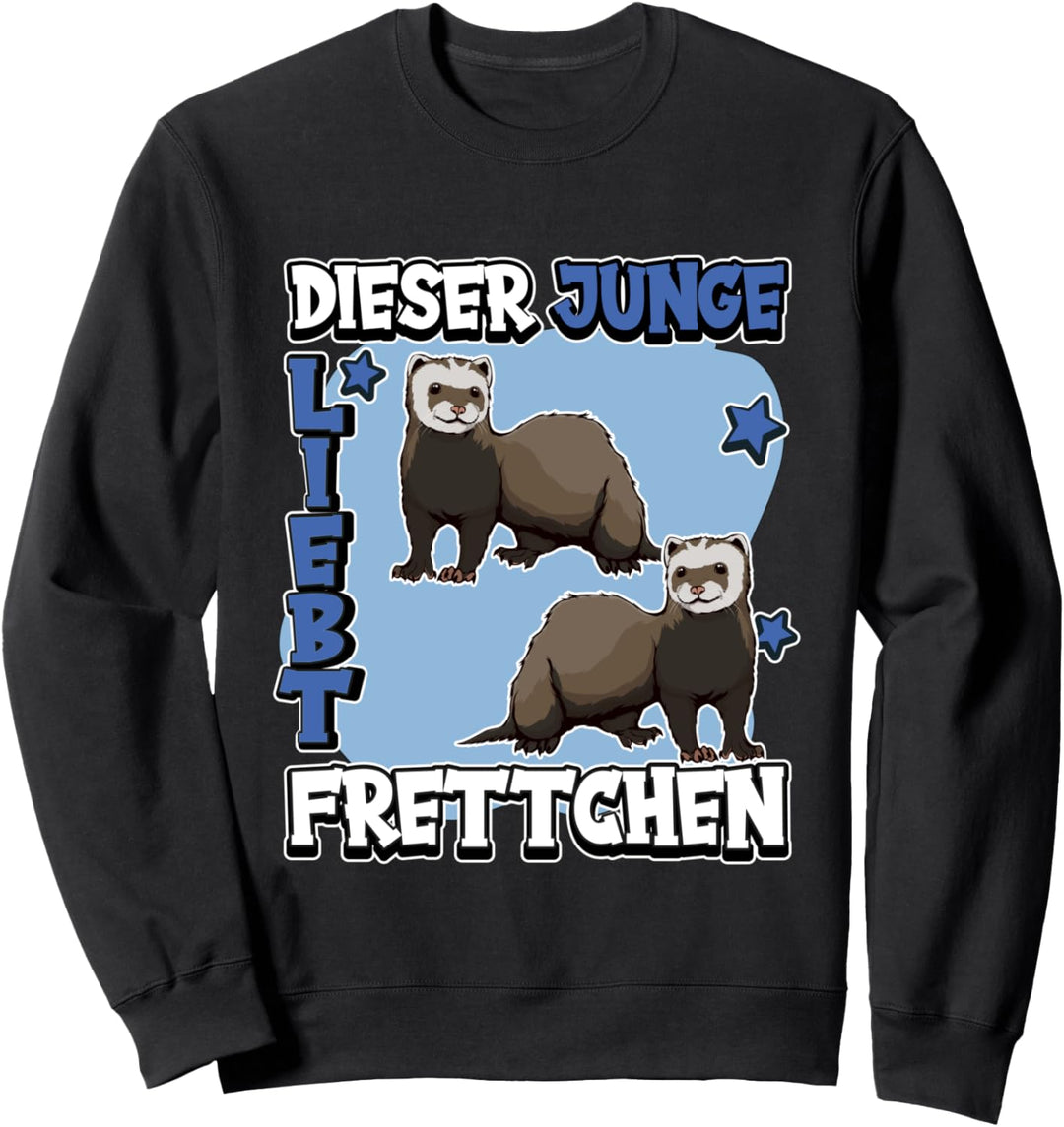 Kinder Frettchen Sachen Dieser Junge liebt Frettchen Sweatshirt