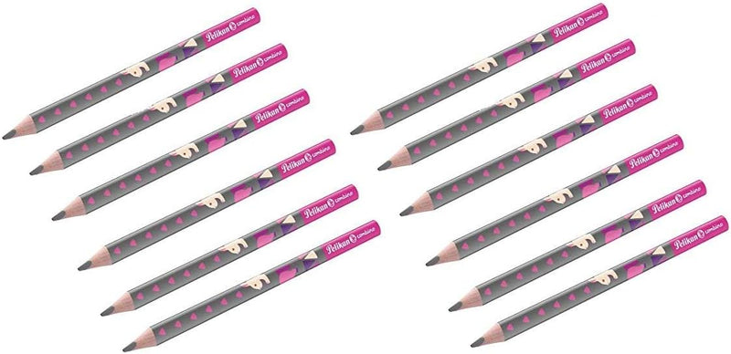 Pelikan 810401 Schreiblernbleistift Combino pink, 12 Stück in Faltschachtel 1 stück (12er Pack) 1 Bl