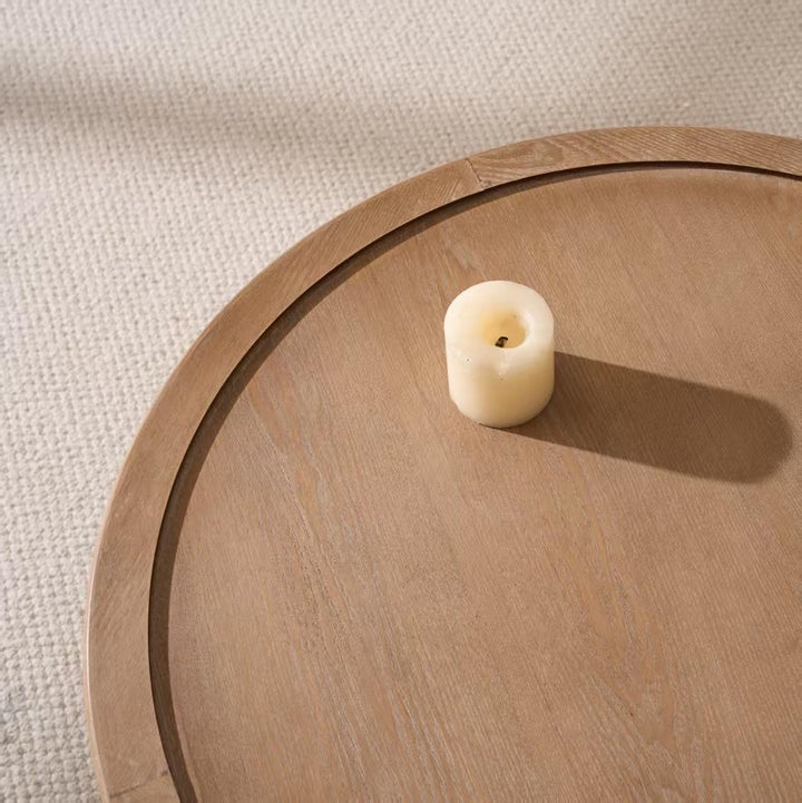Beistelltisch Rund Holz, Runder Beistelltisch Couch mit Weiss Durchbrochenen Tischbeinen, Landhaus K