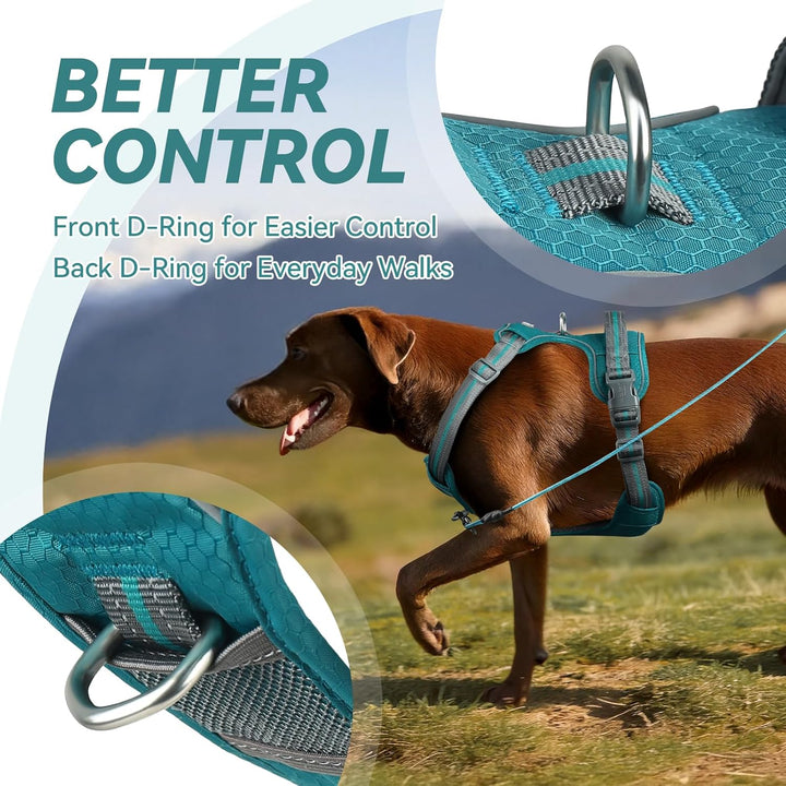 VIVAGLORY Easewalk Hundegeschirr, Anti Zug Hundegeschirr für Training & Spazieren, Anti Zieh Geschir