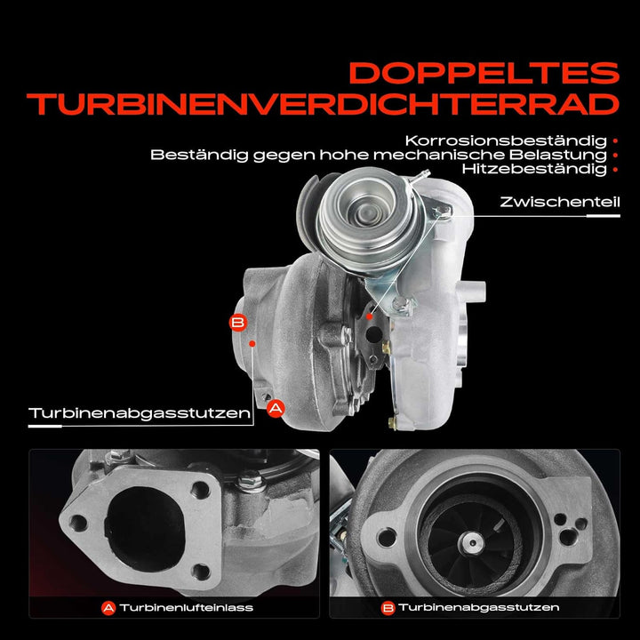 Frankberg Turbolader Abgasturbolader Diesel Kompatibel mit 5er E60 530d 2002-2005 5er Touring E61 53