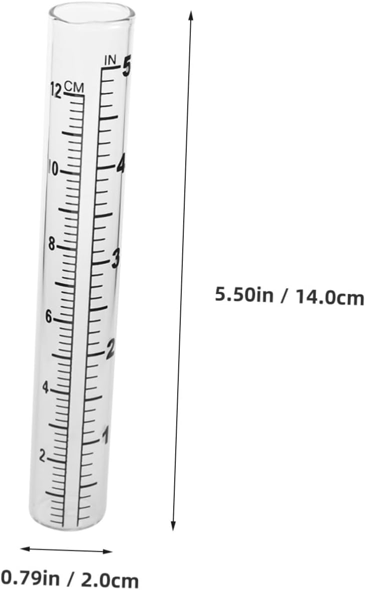 Reagenzglas Regenmesser 12cm Flachboden Glas Mit Skala Für Garten Landwirtschaft Klimaforschung Nied