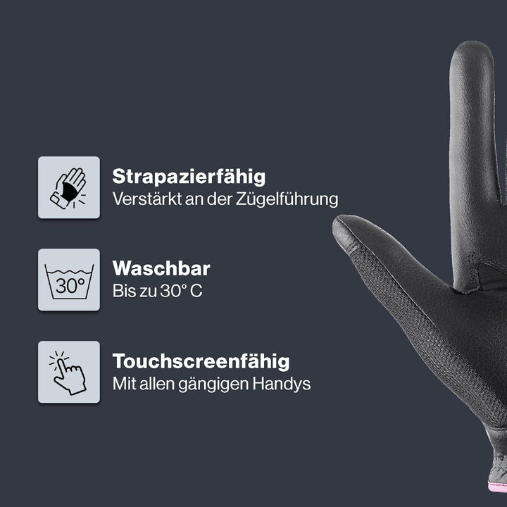 Uvex Unisex – Erwachsene Sumair Reithandschuhe 9 black-pink, 9 black-pink