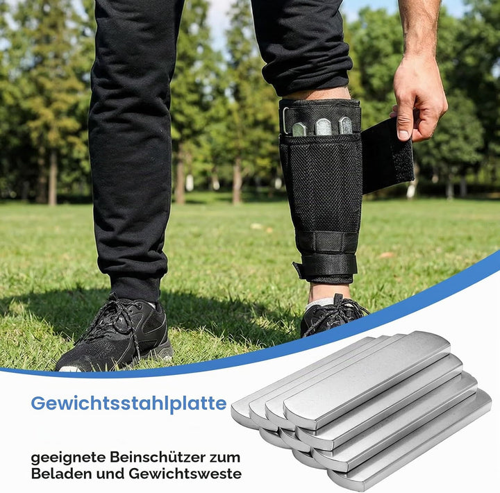 10 Stück Stahlplatten für Gewichtsweste, Krafttraining Gewicht splatten für Gewichtswesten 12CM, 12C