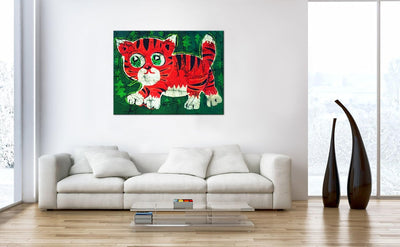 Picanova – Tiger 100x75cm – Premium Leinwanddruck – Kunstdruck Auf 2cm Holz-Keilrahmen Für Schlaf- U