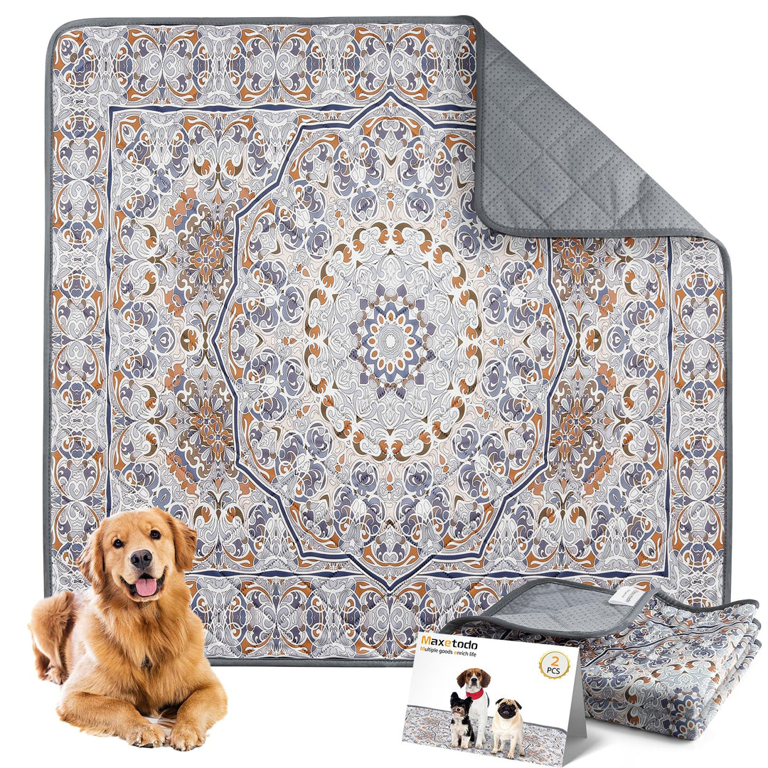 2pcs 92*92cm Waschbar Welpen Unterlagen Haustier Trainingspads PIPI Matten für Trächtige Hunde Katze