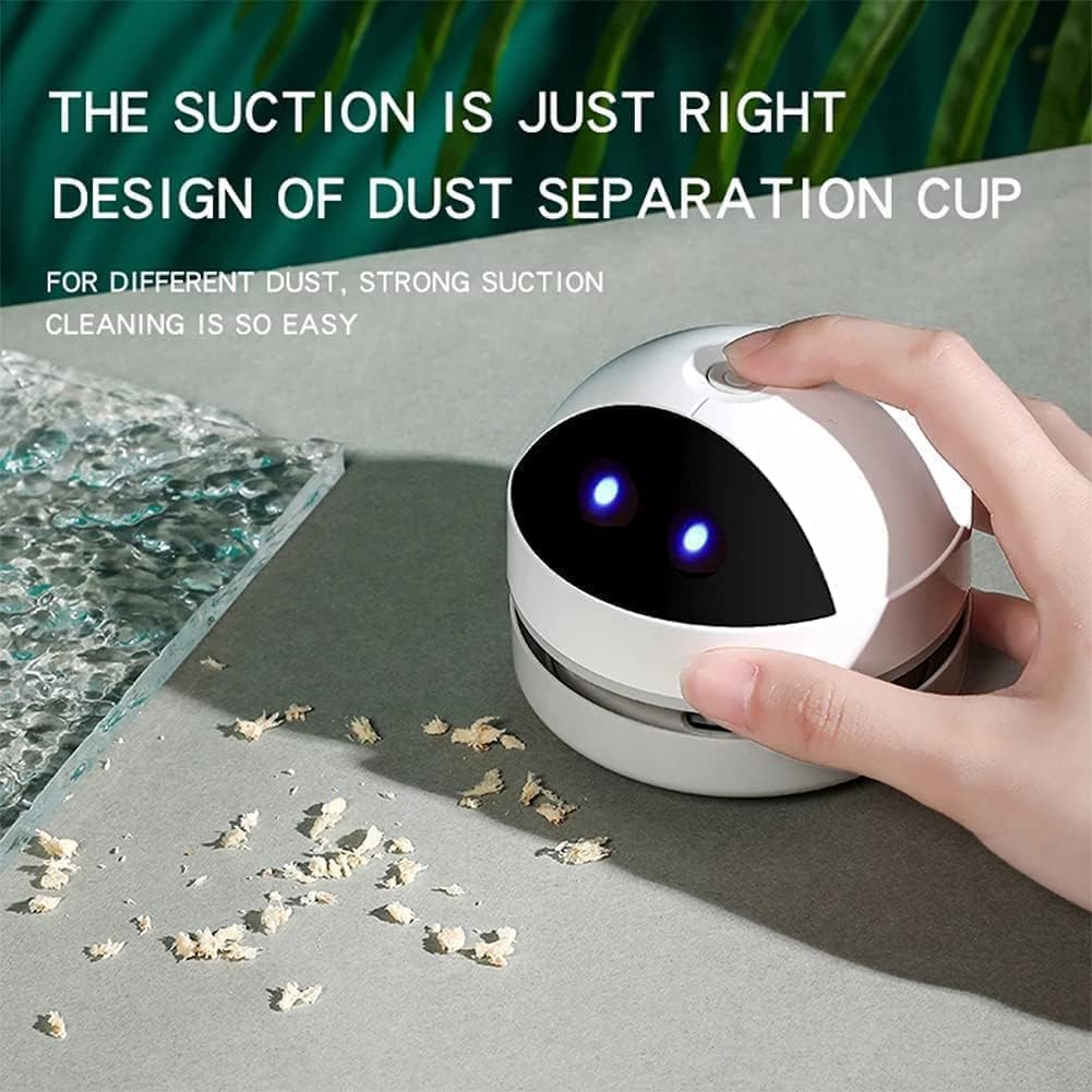 Tischstaubsauger,Tragbar Kabellos Mini Staubsauger USB Wiederaufladbar 360° Drehbar Mini Handstaubsa