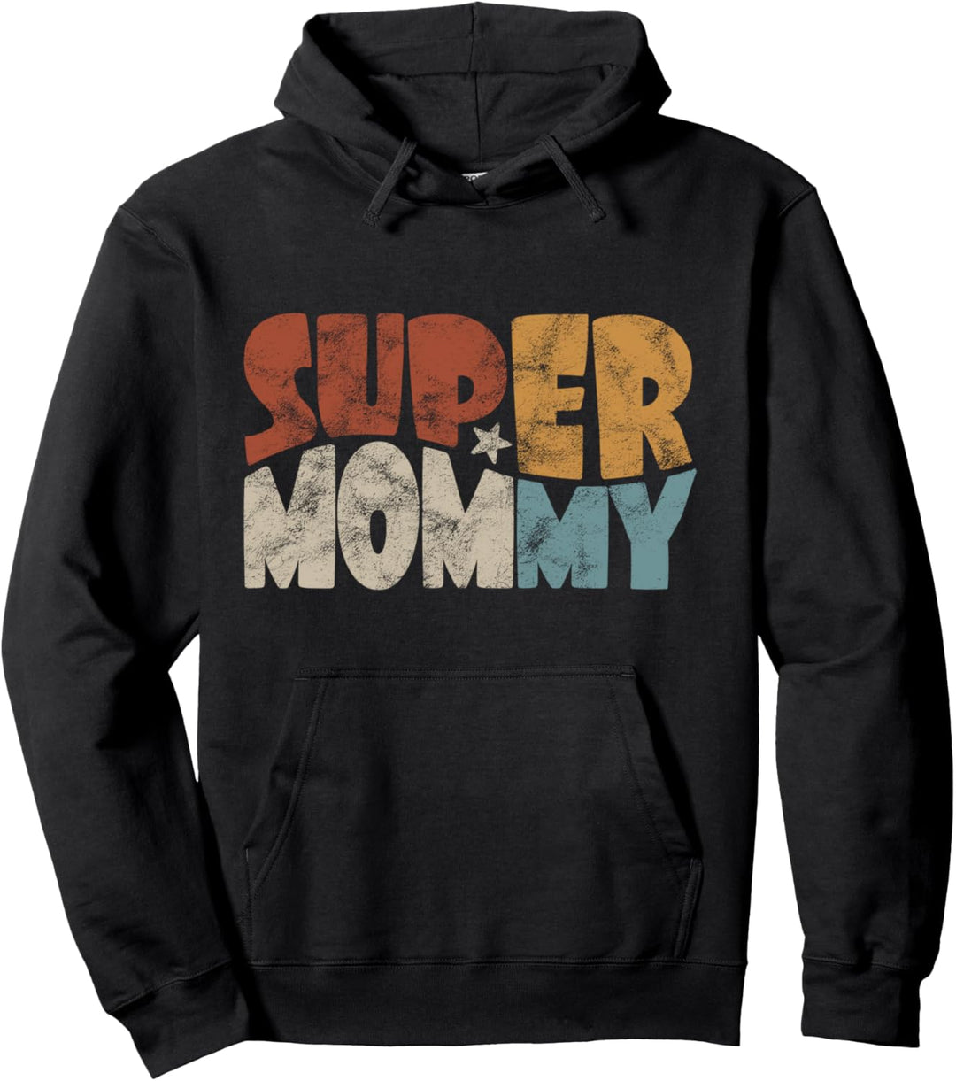 Super Mama für die beste Mutter Super Mom im Retro-Comic-Stil Pullover Hoodie