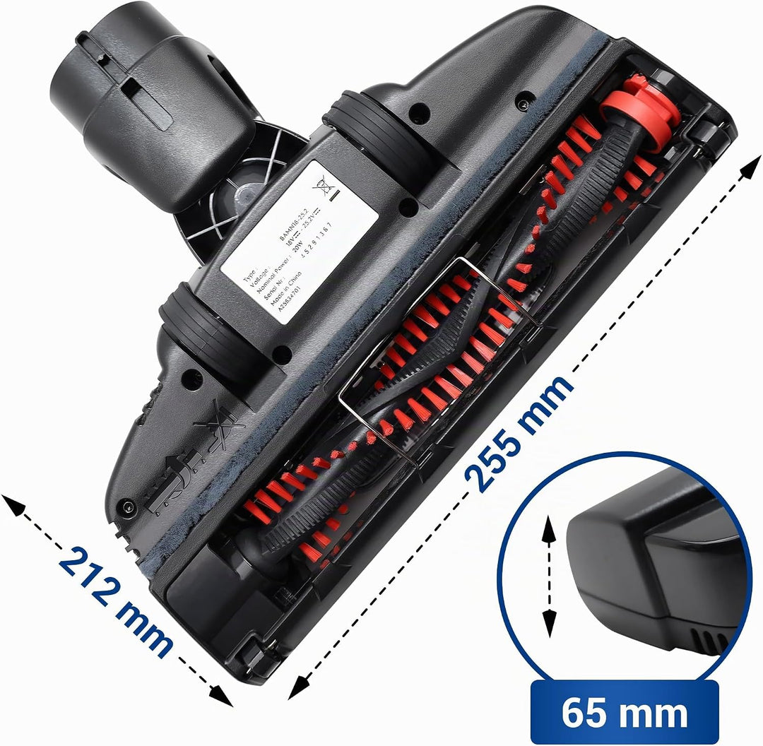 VIOKS Bodendüse 255x212x65 mm Ersatz für AEG Electrоlux 140188845055 - Turbo Bürste für QX6 QX7 QX8