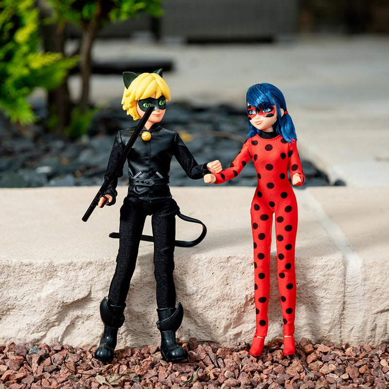 Bandai - Miraculous Ladybug - 2er Packung Ankleidepuppen 26 cm - Ladybug und Cat Noir - P50365, Lady