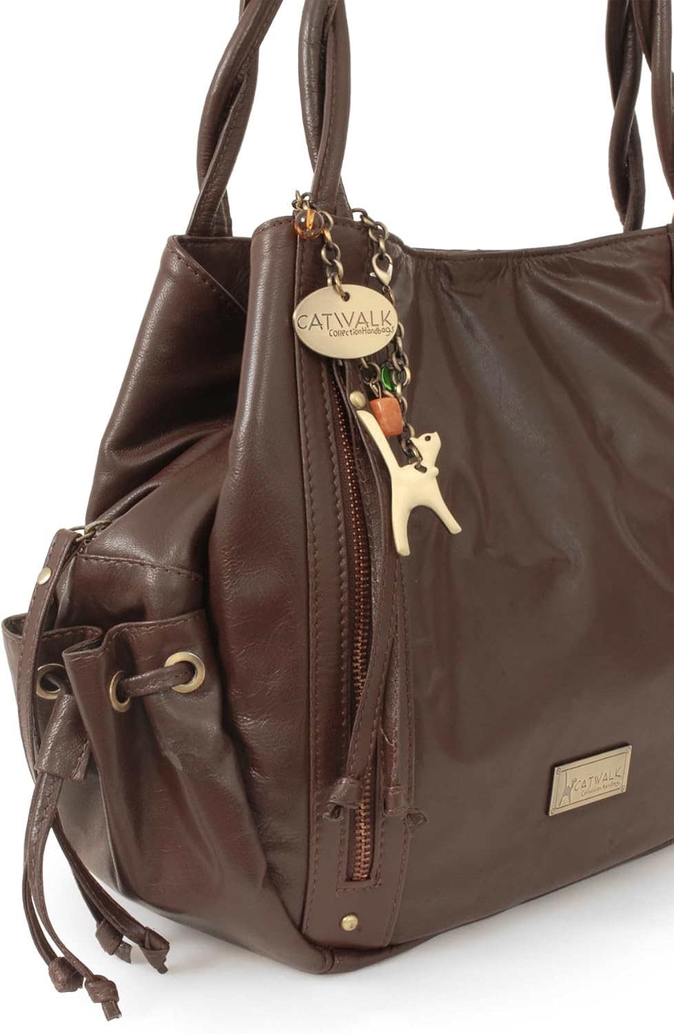 Catwalk Collection Handbags - Leder - Umhängetasche/Shopper/Tote - CAZ Braun, Braun