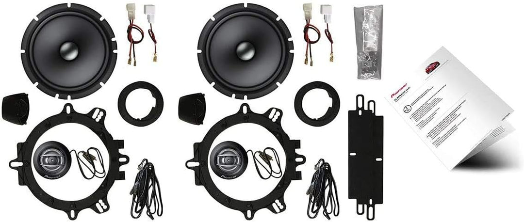 Pioneer TS-Renault-Clio 2-Wege-Komponentenlautsprecher (350 W), 16.5 cm, Plug & Play Lautsprecher Sy