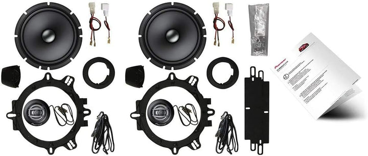 Pioneer TS-Renault-Clio 2-Wege-Komponentenlautsprecher (350 W), 16.5 cm, Plug & Play Lautsprecher Sy