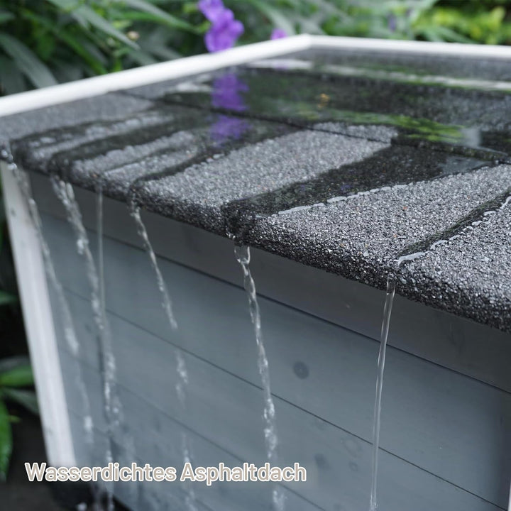 Holz-Katzenhaus für den Aussenbereich mit wasserdichtem Asphaltdach, geeignet für Welpen und kleine