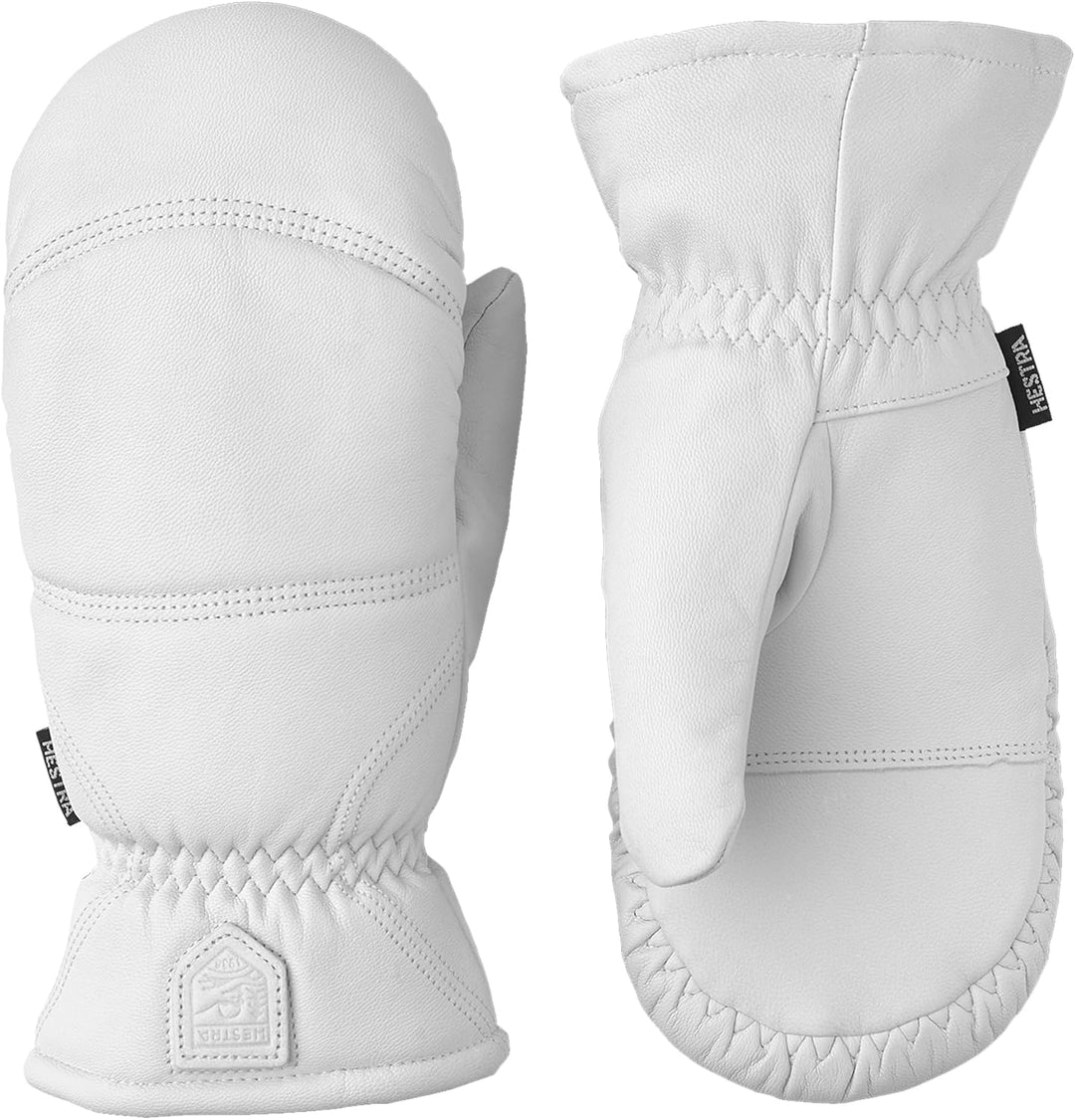 Hestra Winter-Skihandschuhe: Herren und Damen Leder-Box-Fäustlinge für kaltes Wetter Cremeweiss 7, C