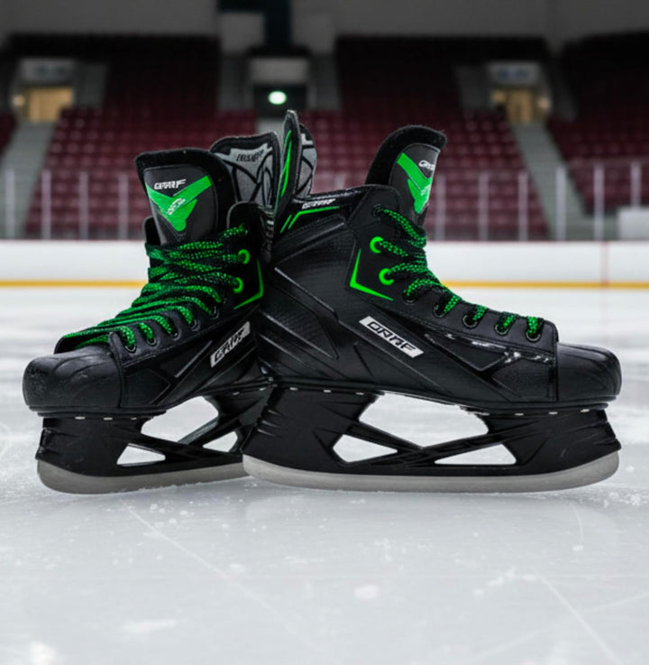 GRAF Eishockes-Schlittschuhe Ultra G875 Green Edition Venom PRO Black Schlittschuh 42 Schwarz Grün,
