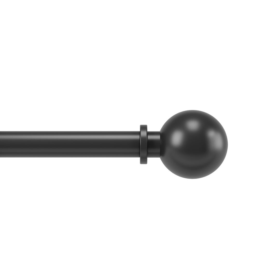 Umbra Bolas ausziehbare Teleskop Gardinenstange mit 2,5 cm Durchmesser, 92-184cm, Schwarz Matt 92-18