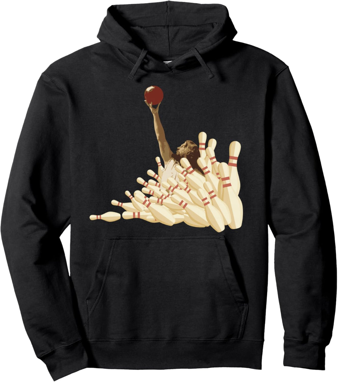 The Big Lebowski Bowling Pins Portrait Pullover Hoodie