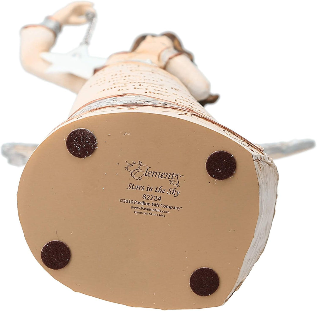 Pavilion Gift Company Elements Beileidsengel mit Stern, 22,9 cm Stars in the Sky, Stars in the Sky