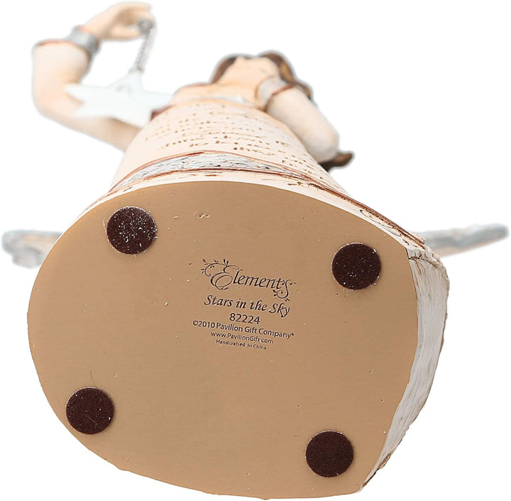 Pavilion Gift Company Elements Beileidsengel mit Stern, 22,9 cm Stars in the Sky, Stars in the Sky