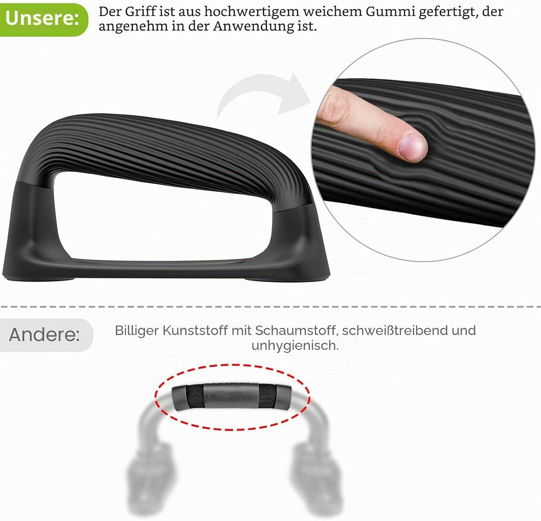 Kipika Liegestützgriffe für Zuhause – Push-Up Bars mit Anti-Rutsch-Unterseite,Soft Handles,Set of 2