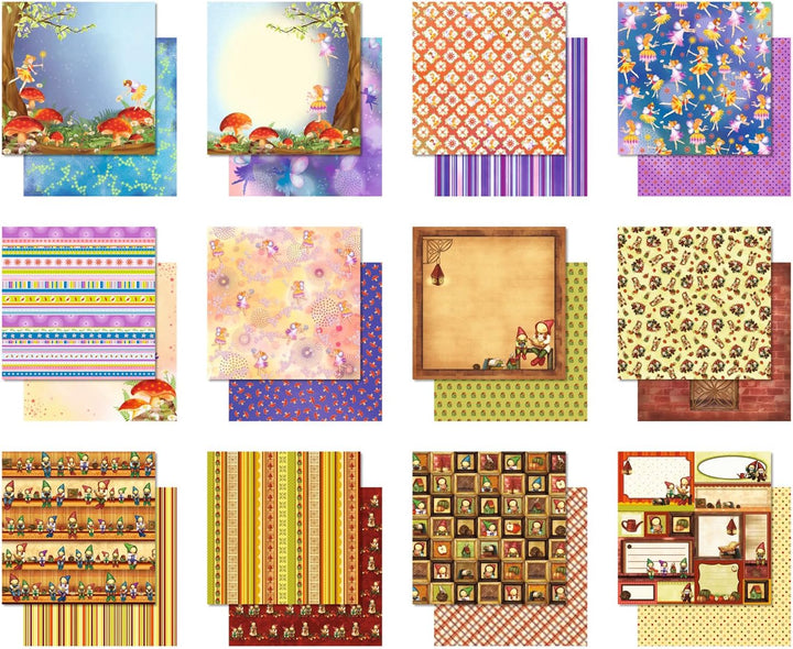 Ursus 71650099 - Premium Glitter Scrapbook paper Block, Version 9, ca. 30,5 x 30,5 cm, 190 g/qm, 12