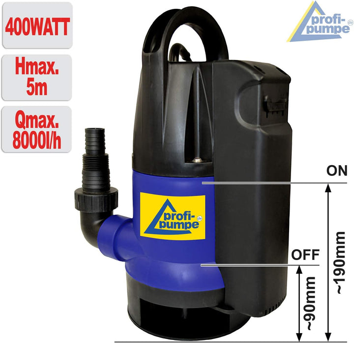 Schmutzwasserpumpe Tauchpumpe Dirt-Star-Extra-SS 400 Gartenpumpe REGENFASSPUMPE zum Bewässern und al