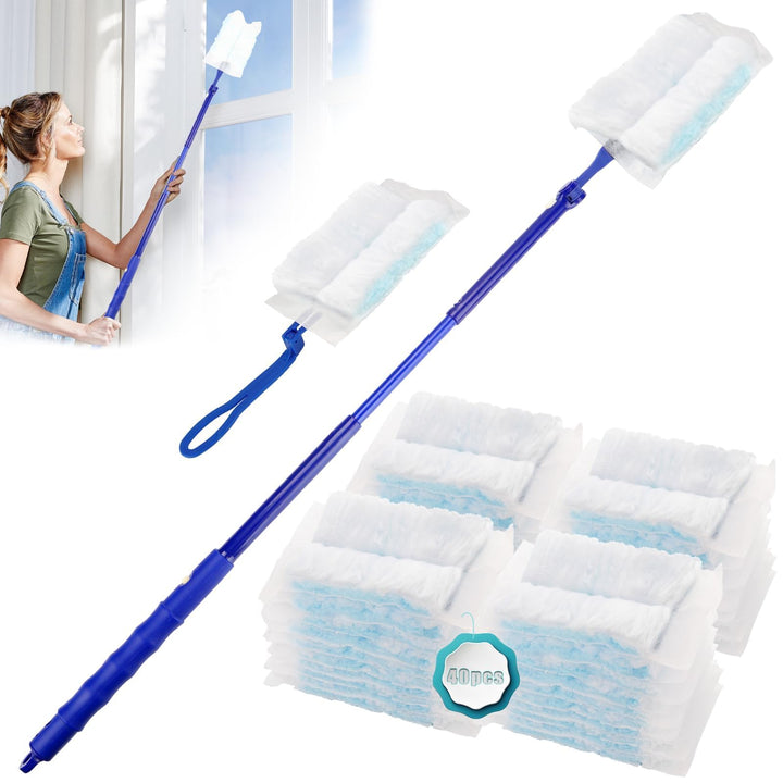 40 Stück Staubmagnet Duster Nachfüllpack für Swiffer Staubwedel Teleskop Starterset Staubwischer Sta